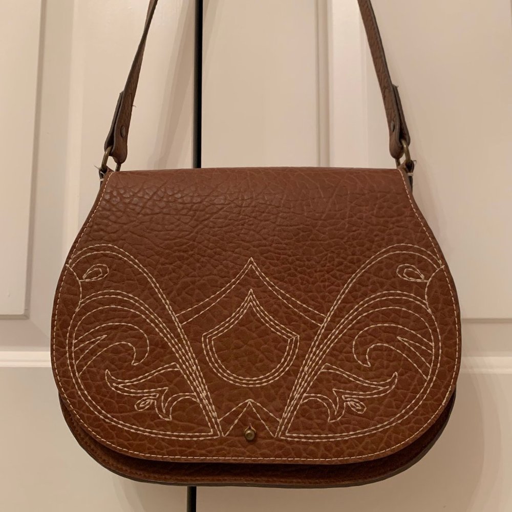 Faux Leather Shoulder Bag
